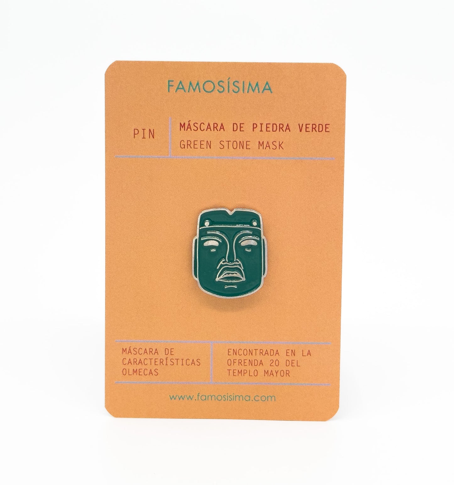 Pin Máscara de Piedra Verde