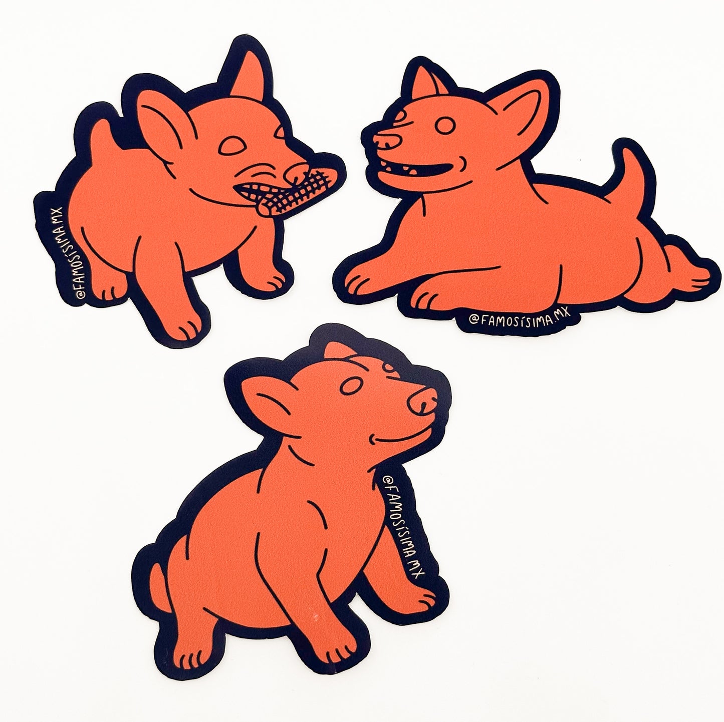 SET DE 3 STICKERS PERROS